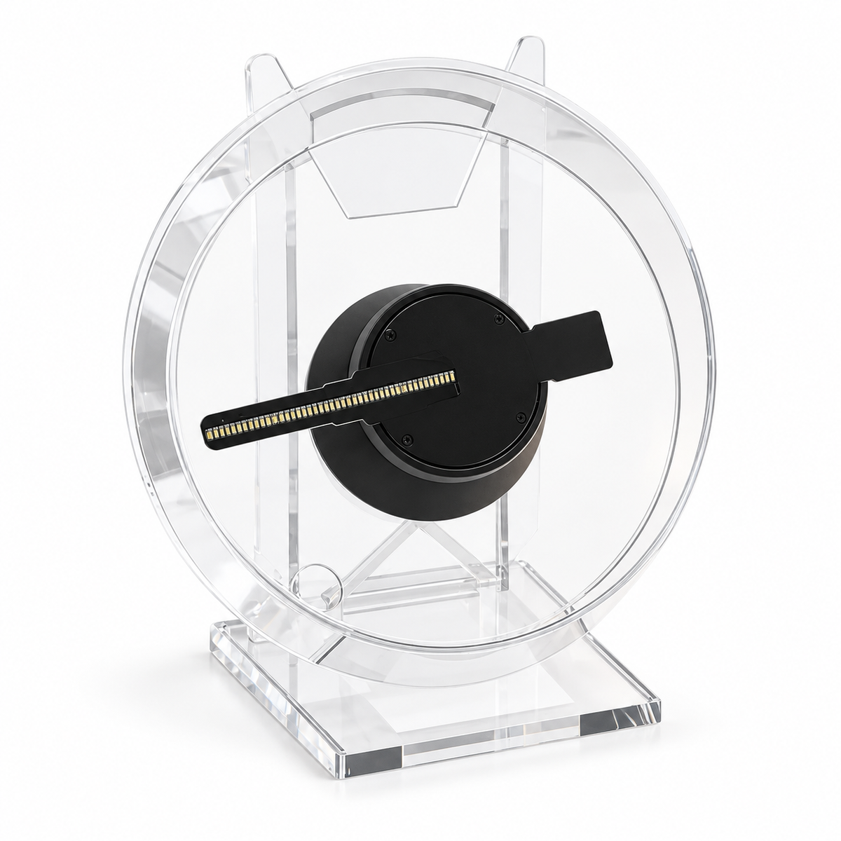Mini 3D Holographic Projector Fan, Desktop LED Advertising Machine, Hologram Picture Video Display with Remote Control & Stand