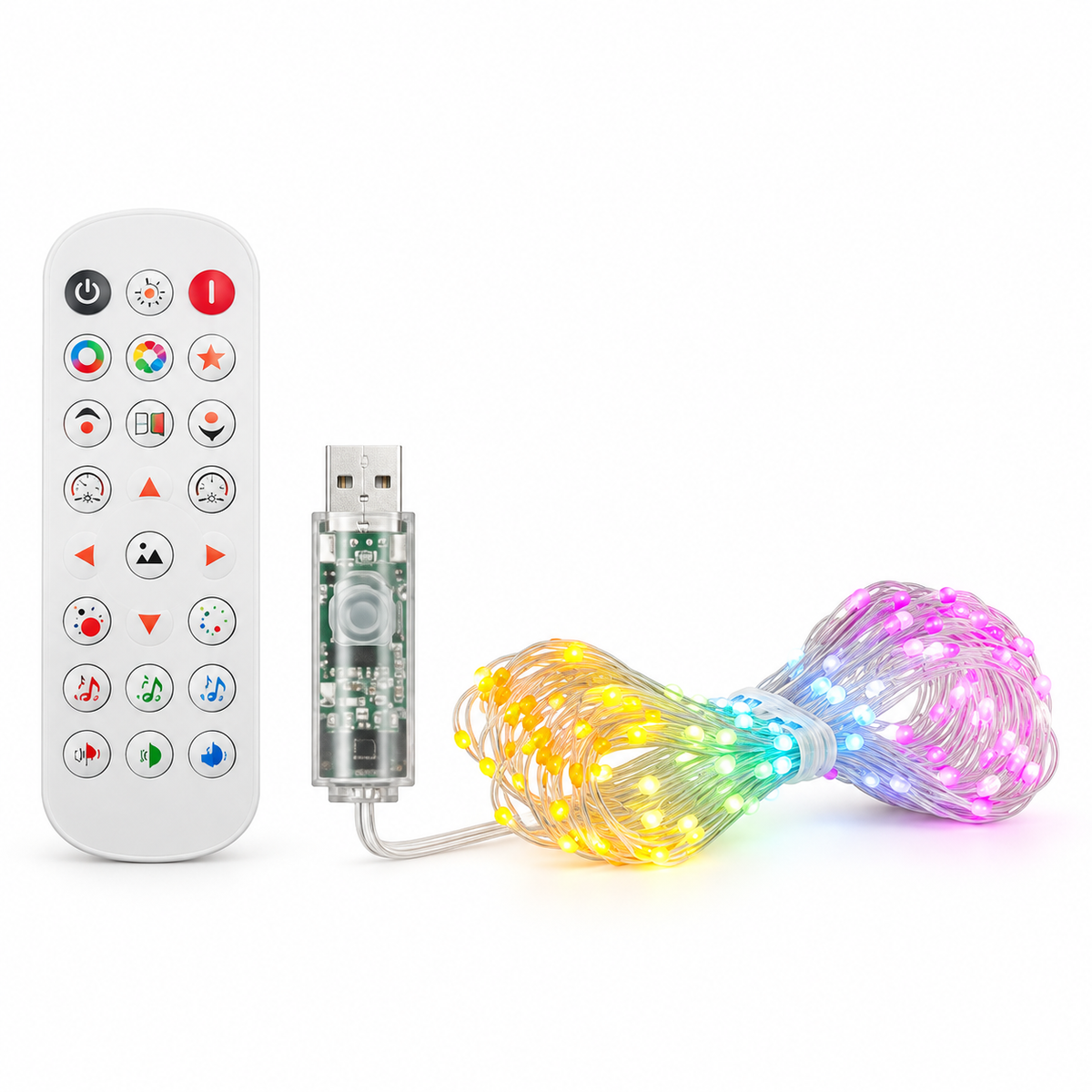 Smart Curtain Lights DIY Color Changing Fairy String Lights Music Sync for Indoor Outdoor Courtyard Garden Christmas Decoration