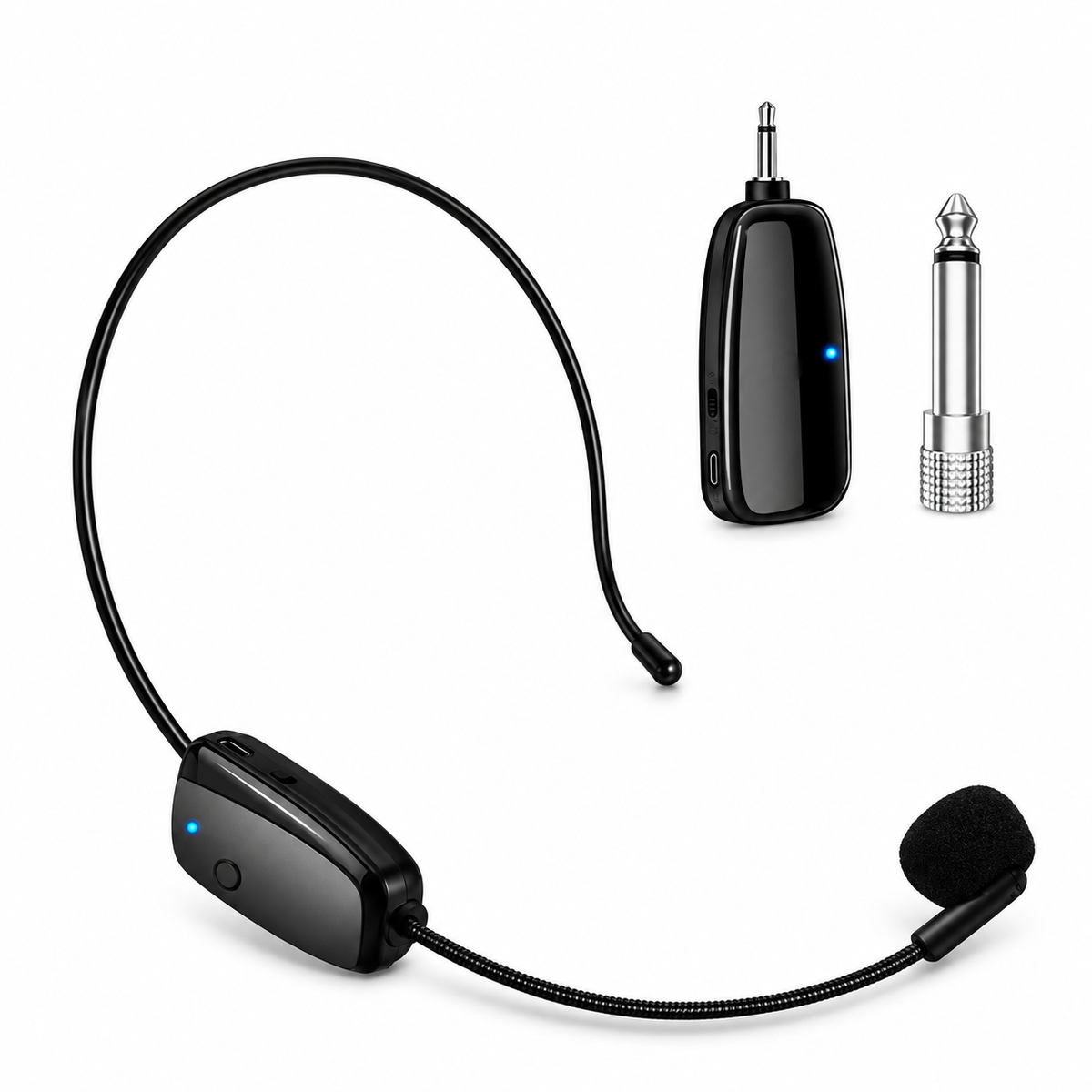 Wireless Microphone Headset UHF Wireless Mic Headset and Handheld 2 In1 160 ft Range for Voice Amplifier, Stage Speakers, Teach