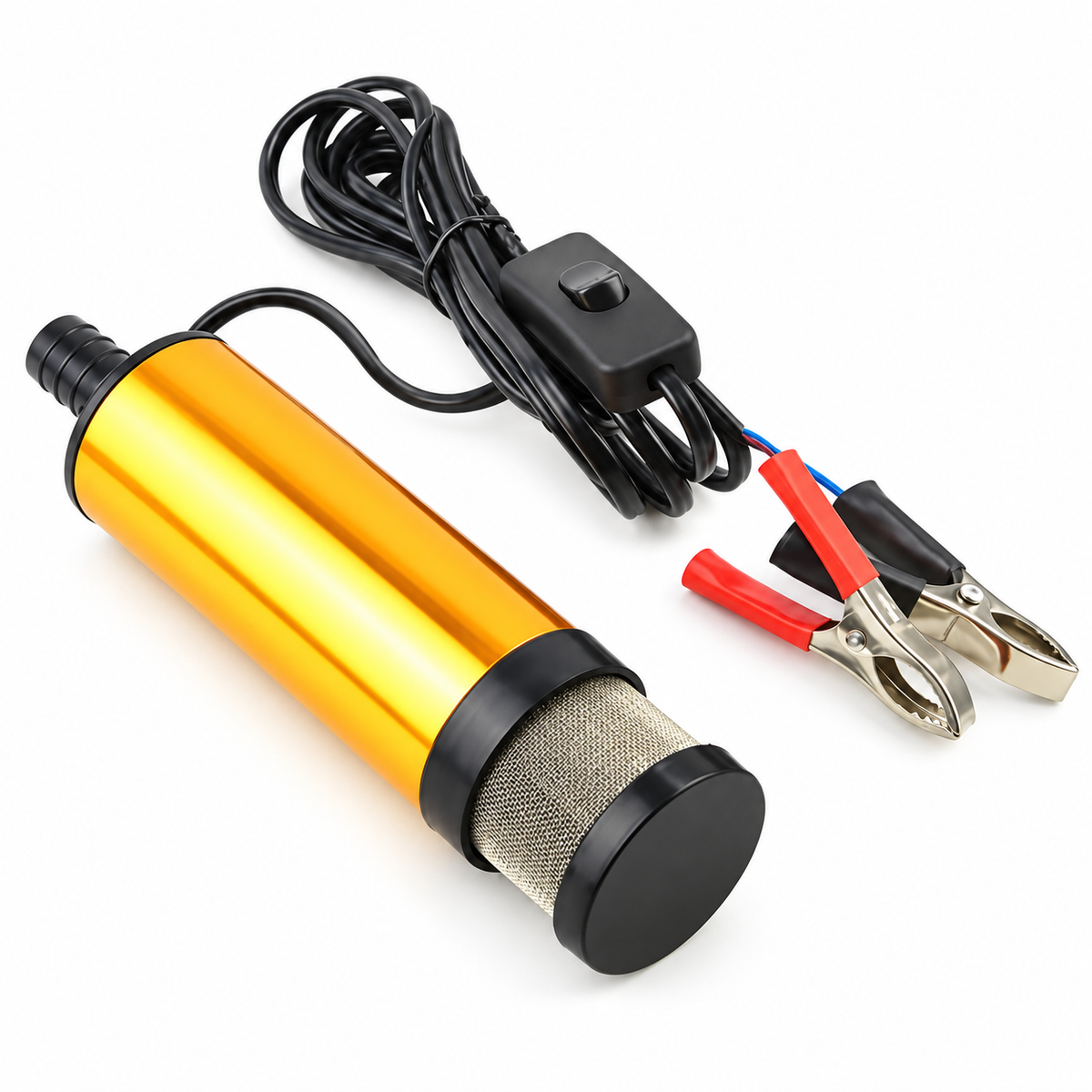New 38/51MM Electric Car Oil Pump 12V For Pumping Diesel Oil Water Fuel Transfer Pump12L/min Submersible Aluminum Alloy Shell