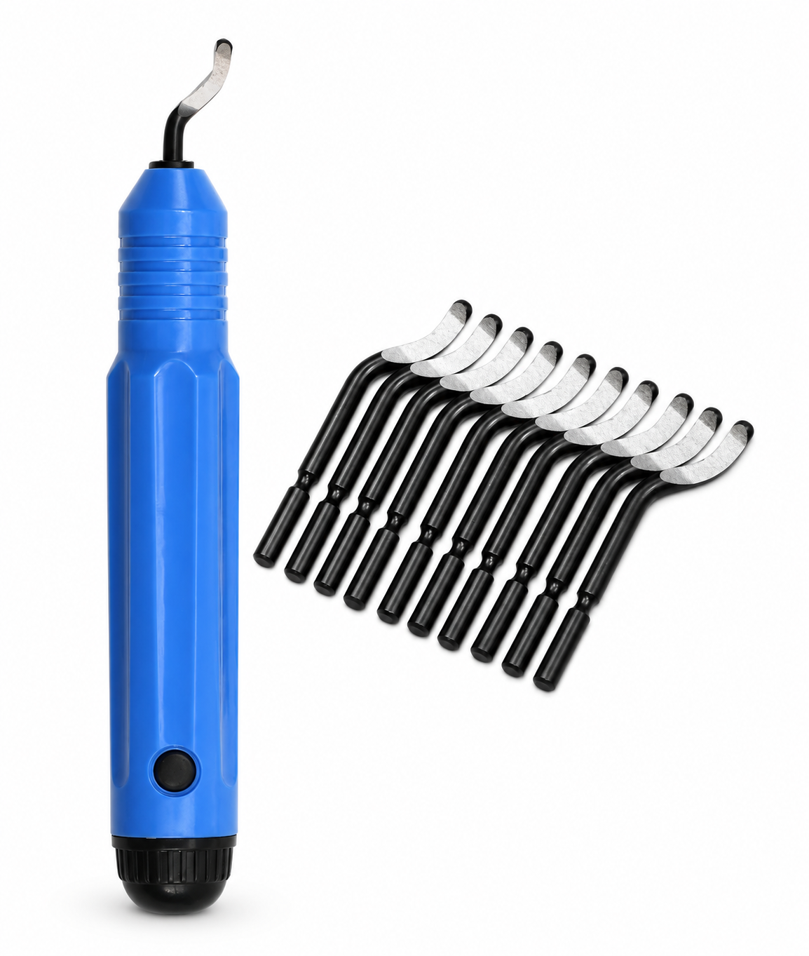 Metal Deburring Tool Kit Burr Cutter 10pcs Sharp Deburring Blades Burr Remover Hand Tool for Wood Plastic Aluminum Copper Steel