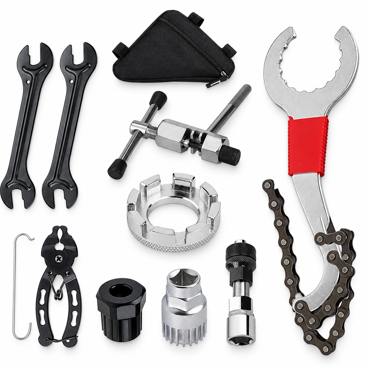 Bicycle Repair Tool Kits Flywheel Remover Cutter Chain Breaker Crank Puller Spoke Wrench MTB Road Bike Maintenance Tools Set
