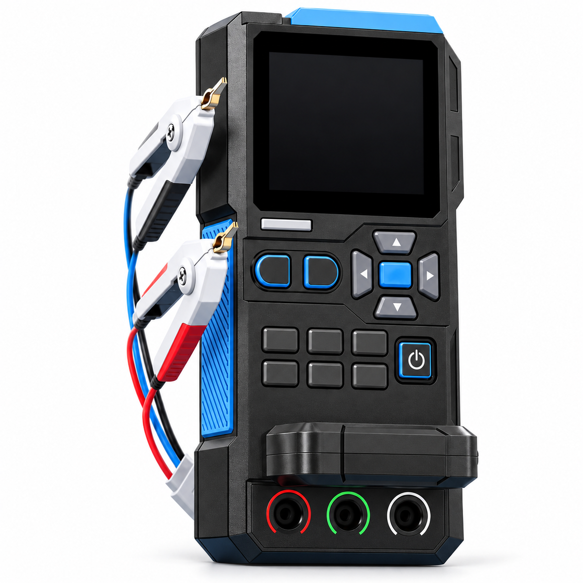 Digital LCR Meter Handheld Component Tester – ESR Capacitance Inductance Resistance Measuring Tool with Kelvin Test Leads
