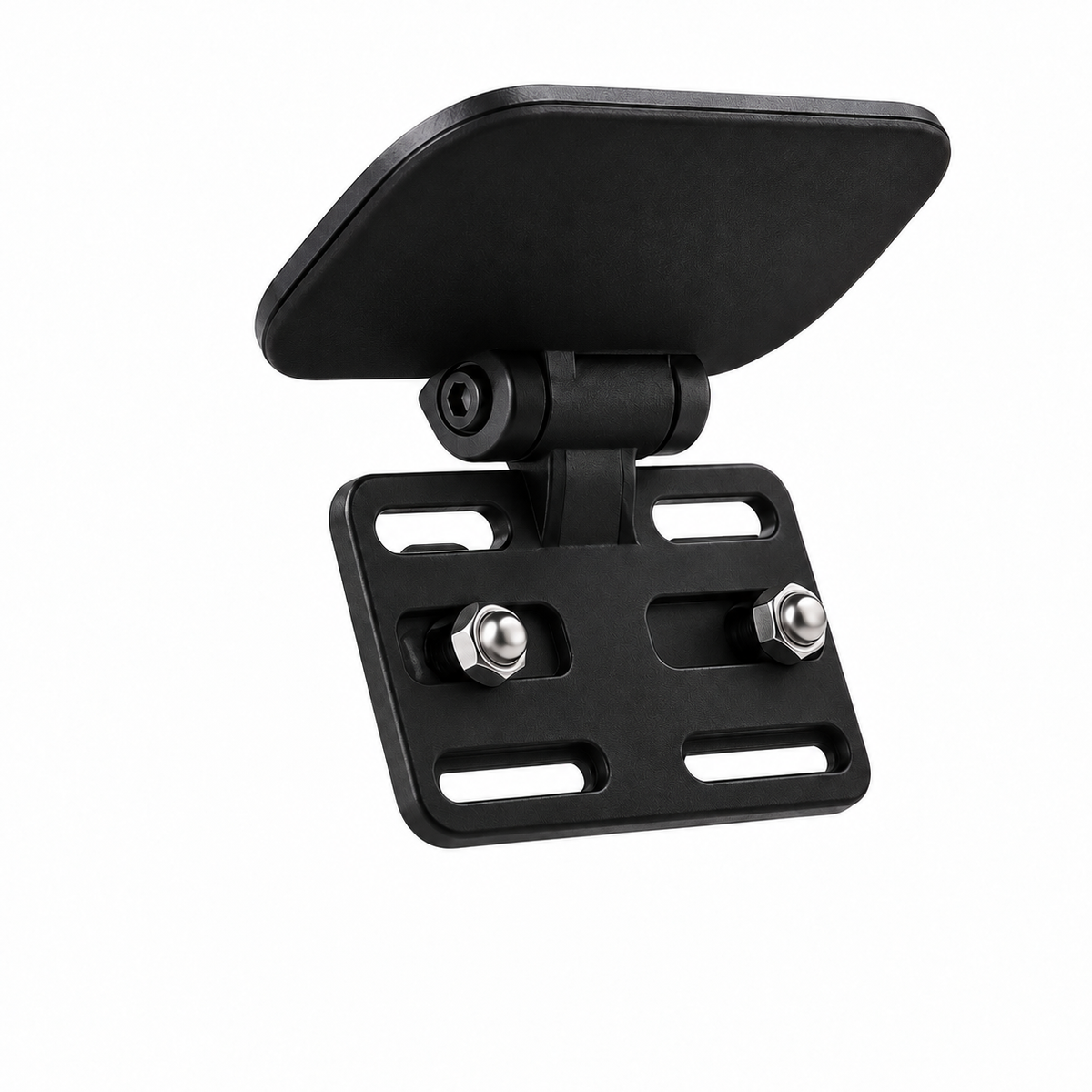 Universal Rear Camera Mount: ABS Windshield Bracket, No-Drill Peel & Stick, Adjustable Angle, Fits Most Cams, Stable & Stylish