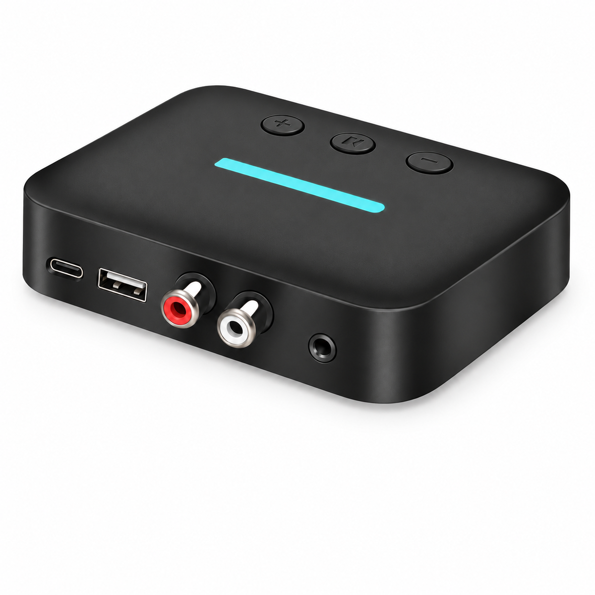 USB Bluetooth 5.3 Audio Receiver Adapter Wireless Stereo Music 3.5mm AUX R/L RCA Support U-Disk Playback For Desktop Speaker Amp