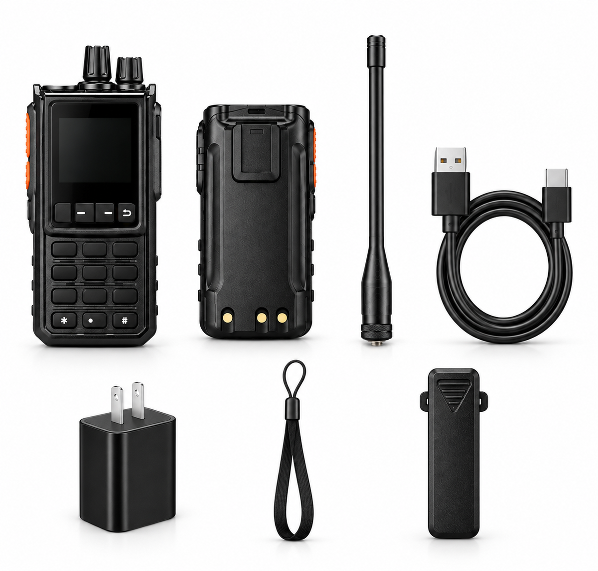 Analog Two Way Radio 4800mAh Walkie Talkie with Shortwave LW MW SW, Air Band AM, NOAA, FM, USB LSB CW, 960 Channel, VOX, Frequen