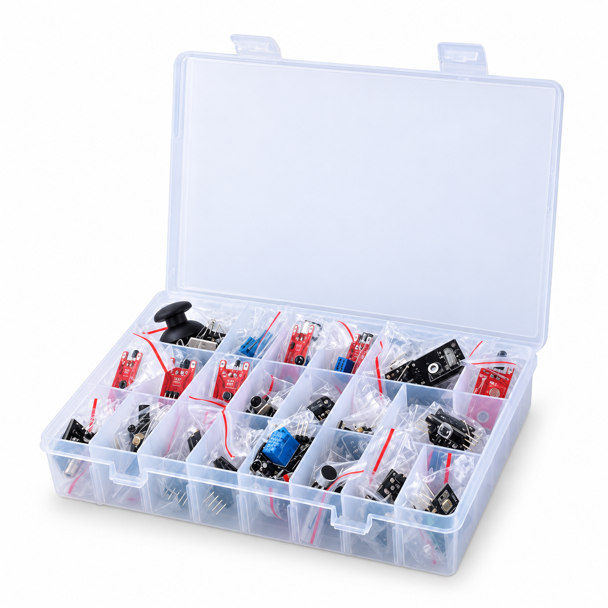 45 in 1 Sensors Modules 16 Kinds Starter Kit For Arduino Raspberry Pi , Better Than 37 in 1 With Box DIY UNO R3 MEGA2560