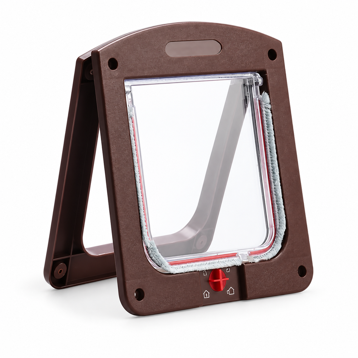 Pet Door 4 Way Locking Large Dog Cat Door Flap Install in Interior and Exterior Doors Weatherproof Pet Door for Wooden PVC Door
