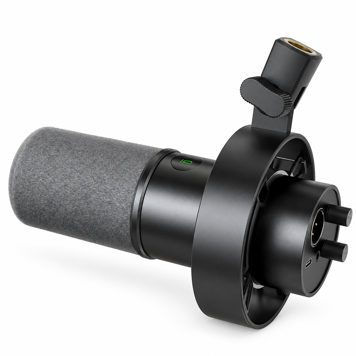 FIFINE USB/XLR Dynamic Microphone with Shock Mount,Touch-mute,Headphone Jack&Volume Control,for PC or Sound Card Recording -K688