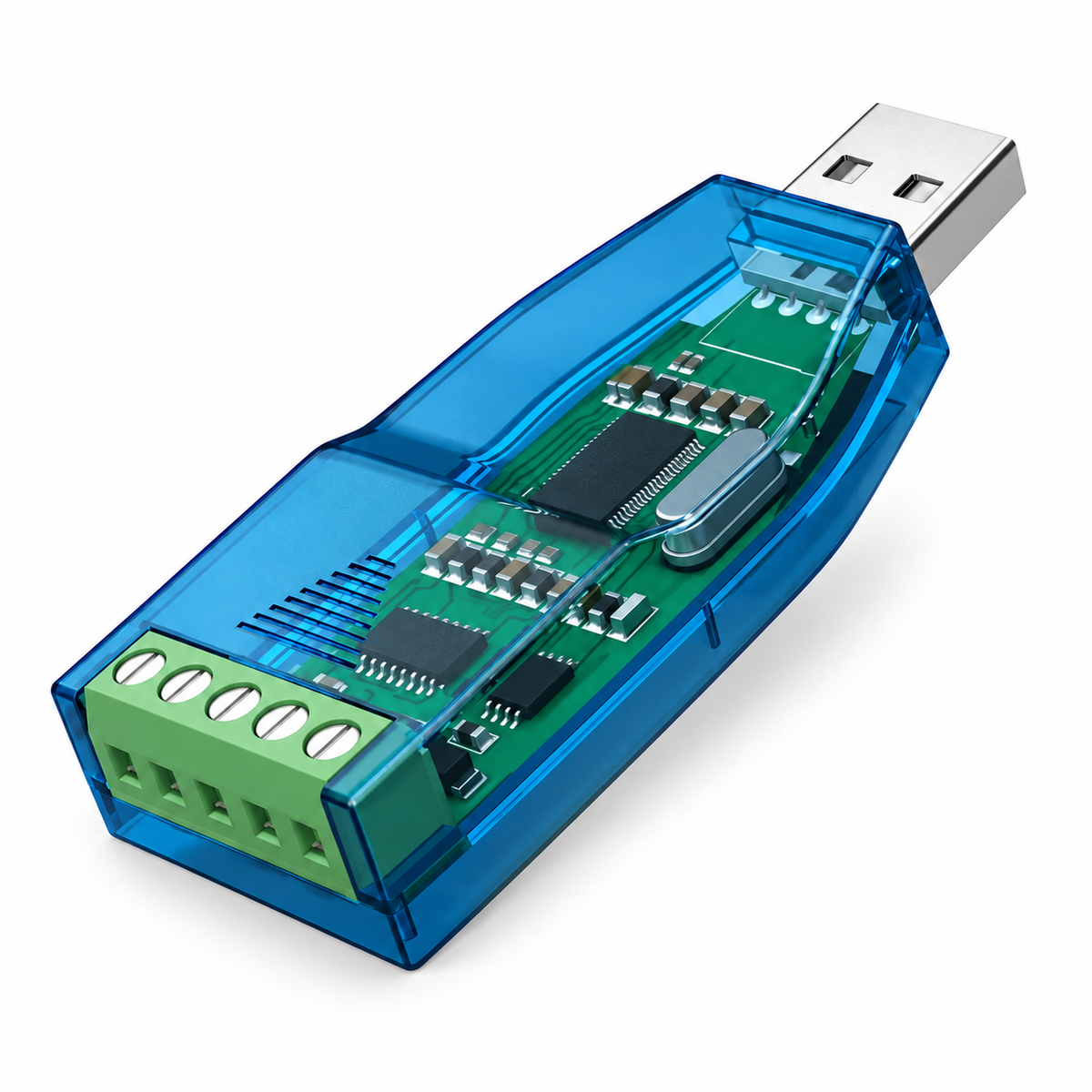 Industrial USB To RS485 Converter Upgrade Protection RS232 Converter Compatibility V2.0 Standard RS-485 A Connector Board Module