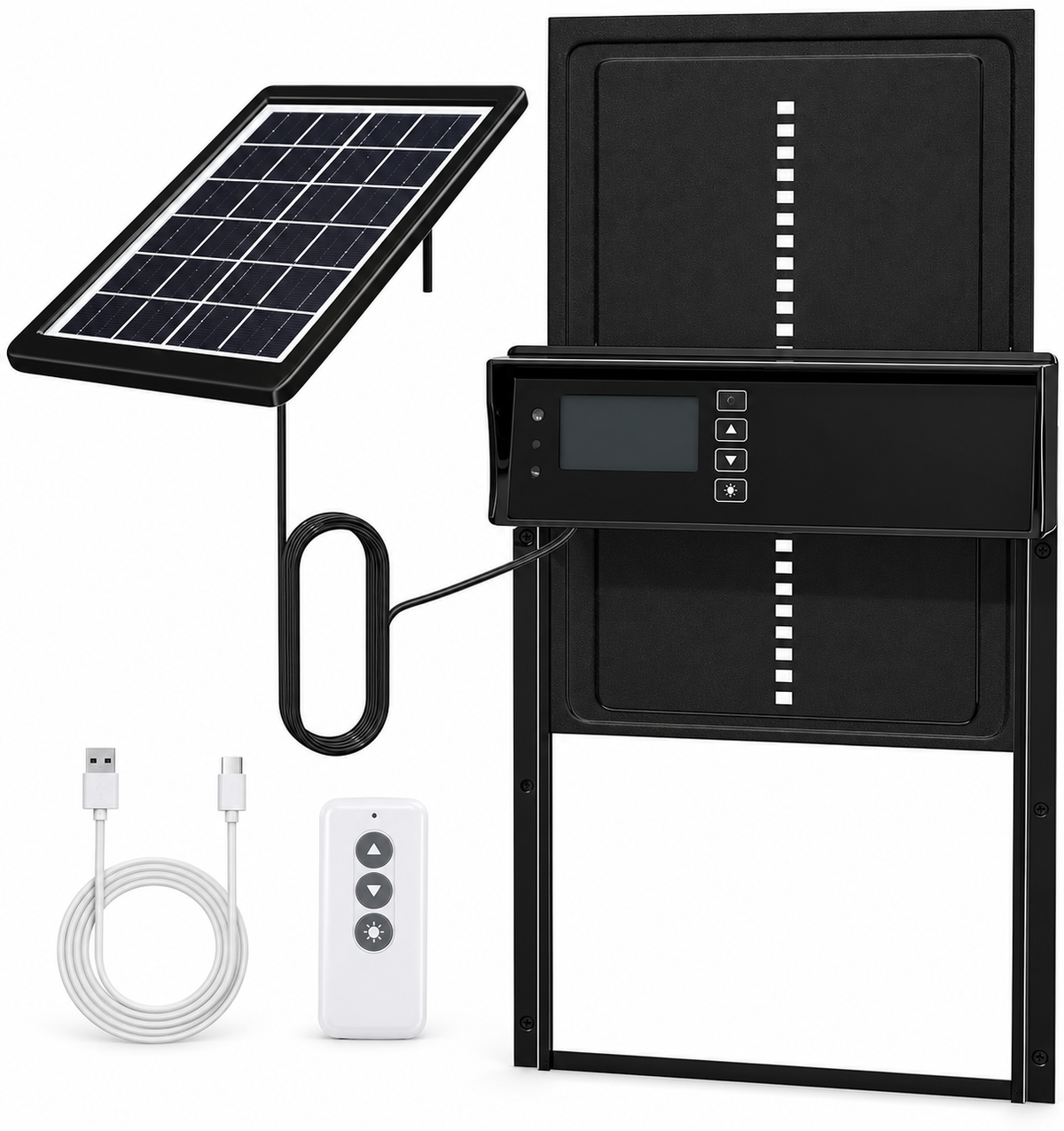 Solar Automatic Chicken Coop Door - USB Charging