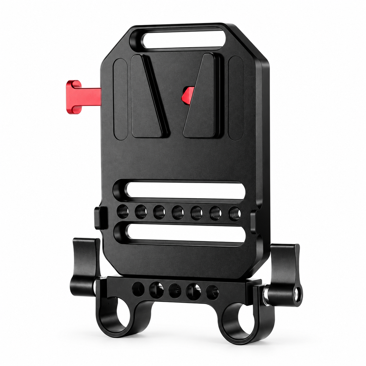 NEEWER V Mount Battery Plate with Dual 15mm Rod Clamps Metal V Lock Battery Mounting Plate Fits Camera Cage Rig