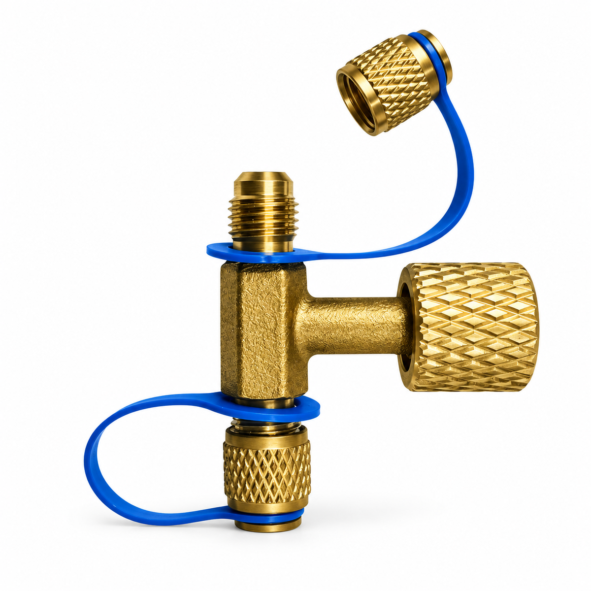Vacuum Gauge Adapter VGW-mini Three-way Valve Connector for HVAC Refrigeration Manifold Gauge Vacuum Measurement Tool