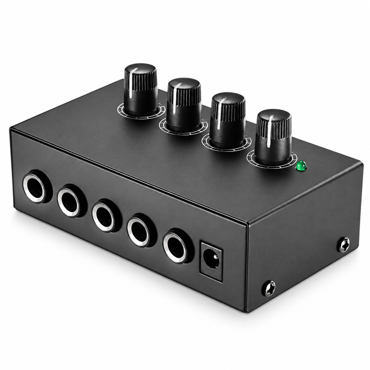 HA400 Mini Amplifier Headphone Amplifier 4 Channels Ultra-Compact Stereo Audio Amplifier Earphone Amplifier With Power Adapter