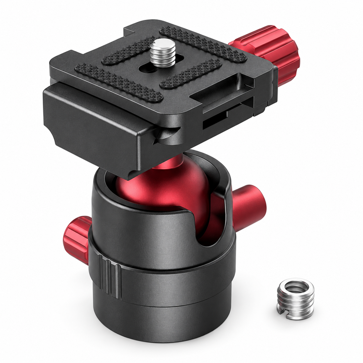 SmallRig Aluminum Panoramic Ball Head holds up to 5kg With 1/4 to 3/8 screw adapter with 1/4 inch Quick Shoe Plate -3034