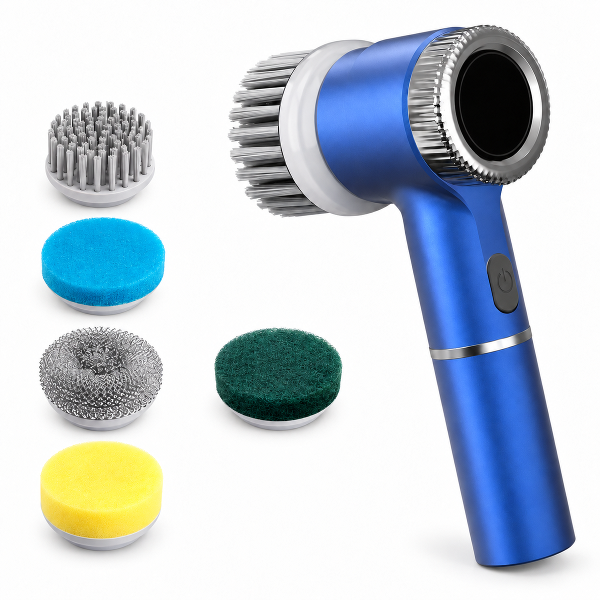 Electric Spin Scrubber With 5 Replaceable Brush Head, Three-speed Adjustable Handheld Rechargeable Shower Scrubber