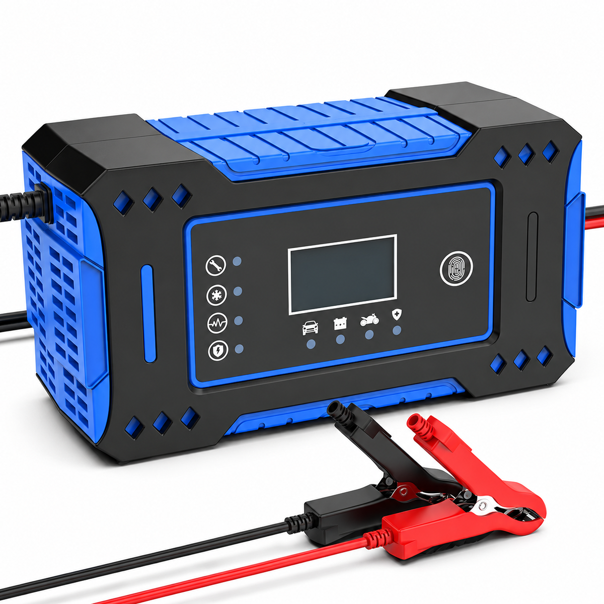 Battery Repair LCD Display 6A 12V Intelligent Car Battery Charger Car and Motorcycle Battery Charging Unit Lead-Acid