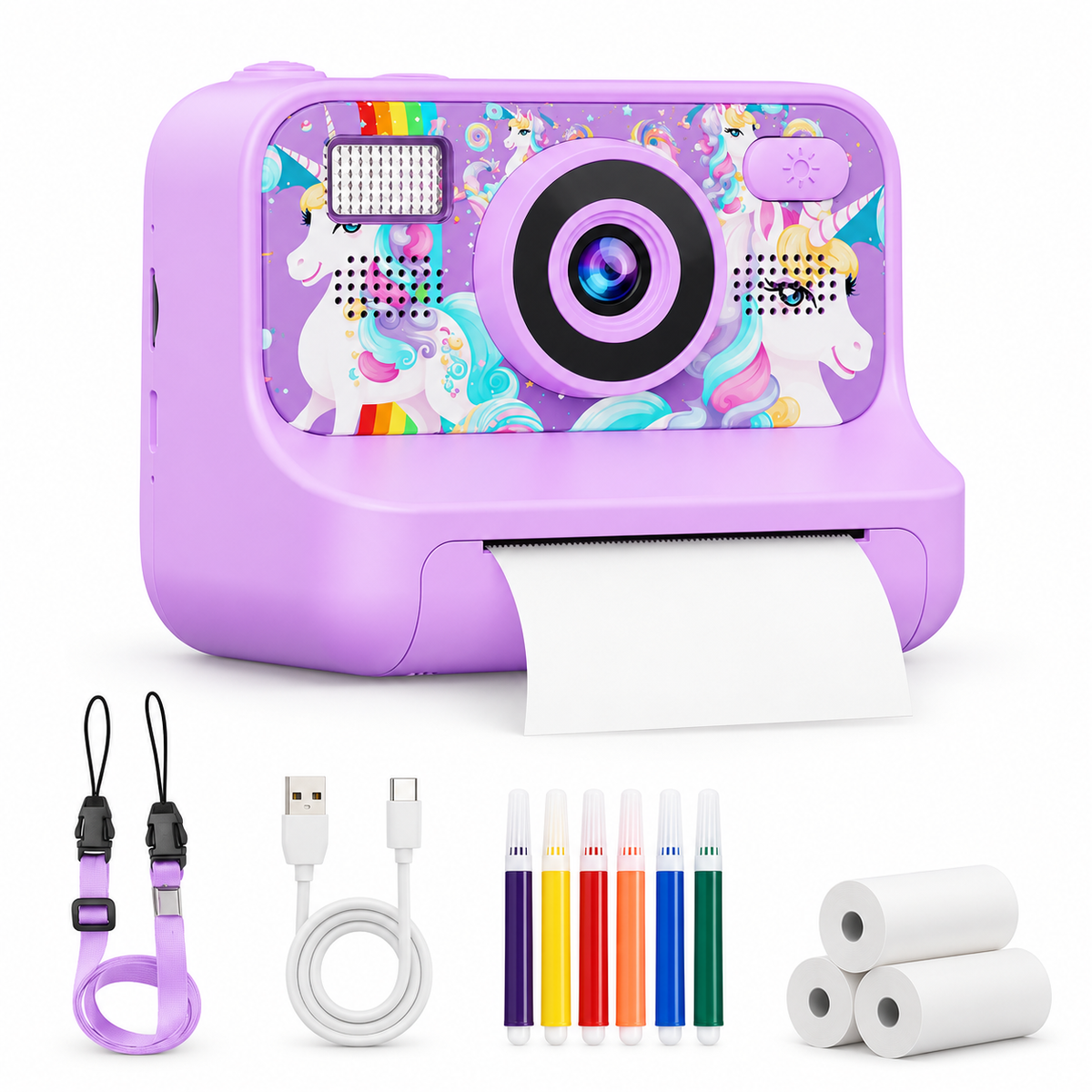 Kids Thermal Instant-Print Camera - Colour Options