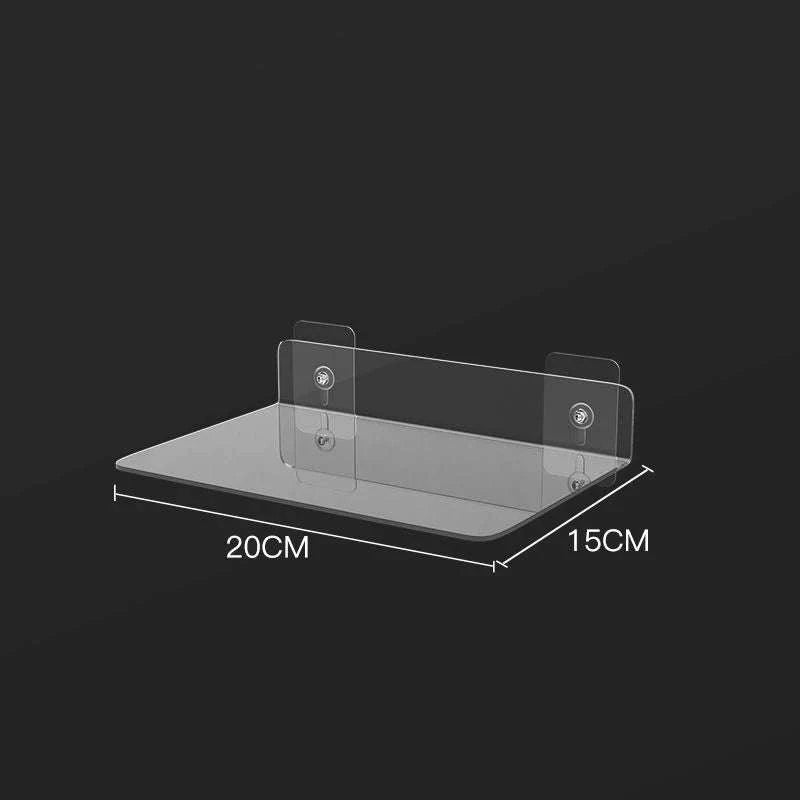 Clear Acrylic Floating Shelf-L 20cm x 10cm