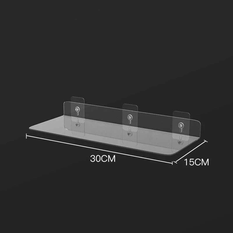 Clear Acrylic Floating Shelf-L 20cm x 10cm