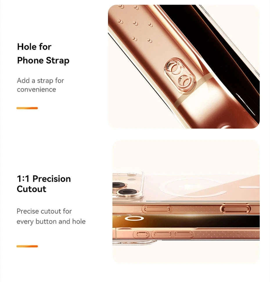 Clear Magnetic iPhone 17 Case with MagSafe Slim Anti-Yellow Cover-Clear PC Case / iPhone17 Pro