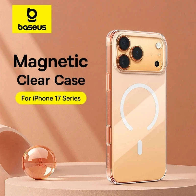 Clear Magnetic iPhone 17 Case with MagSafe Slim Anti-Yellow Cover-Clear PC Case / iPhone17 Pro