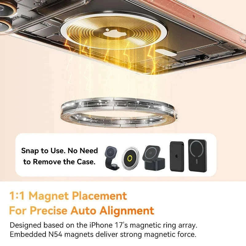 Clear Magnetic iPhone 17 Case with MagSafe Slim Anti-Yellow Cover-Clear PC Case / iPhone17 Pro