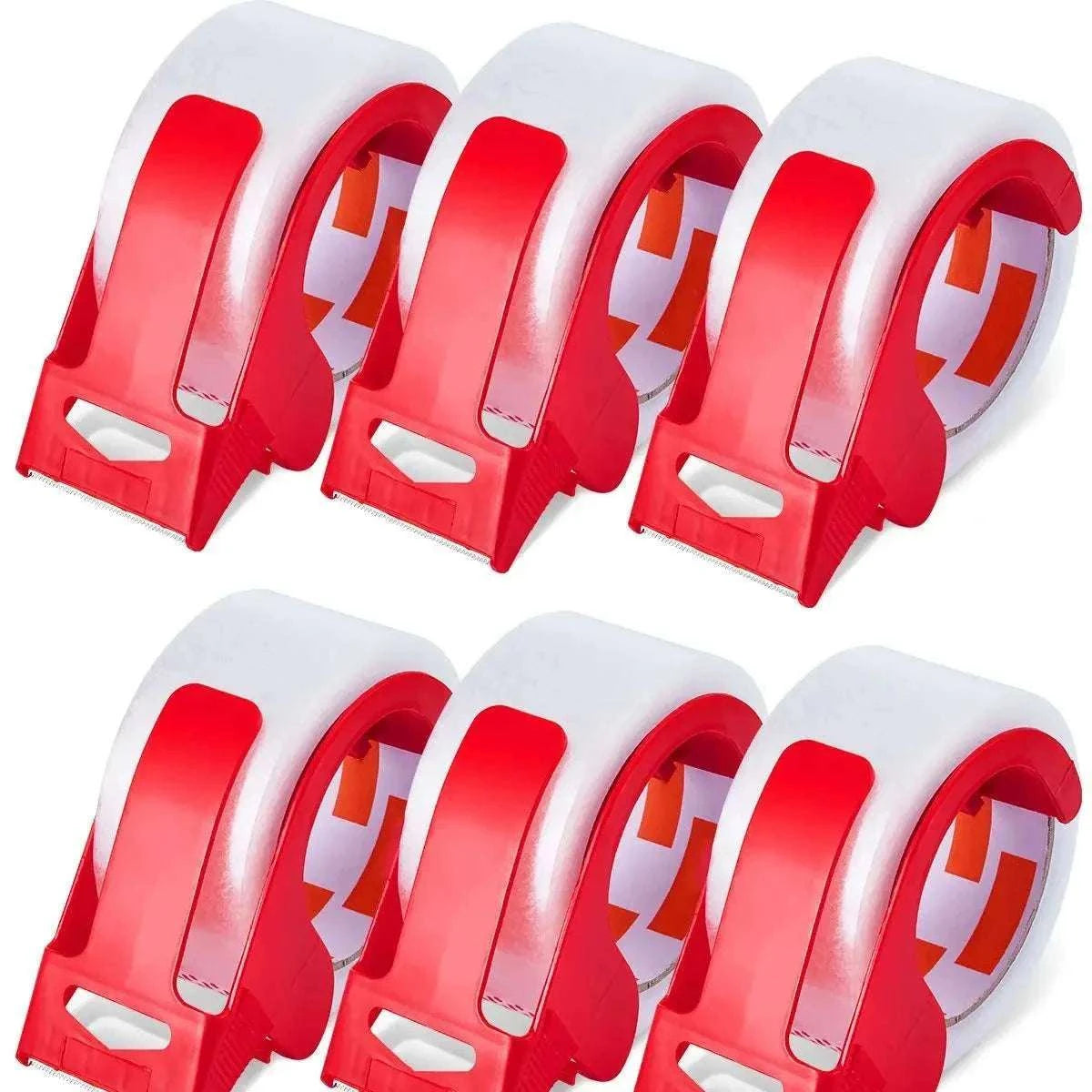 Clear Packing Tape Set with 6 Rolls & Dispensers for Shipping-6Rolls / United States