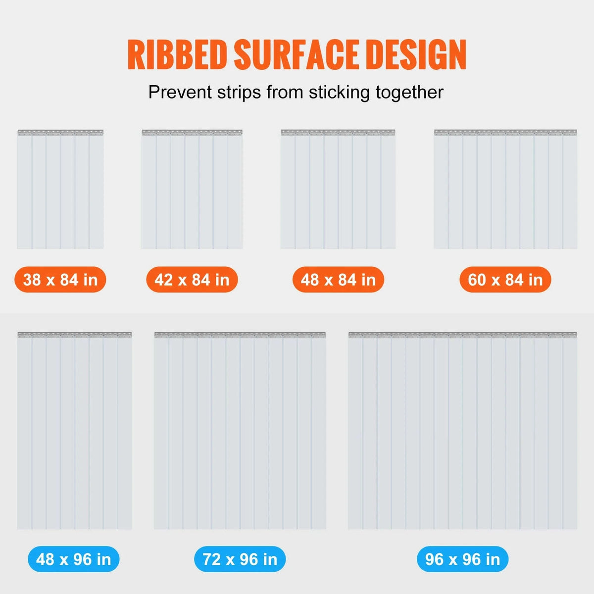 Clear PVC Strip Curtain 84 in x 38/48/60 in-38x84in / United Kingdom