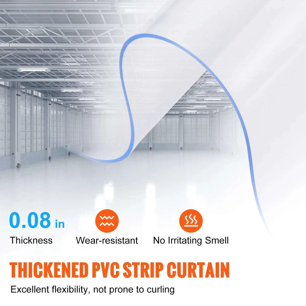 Clear PVC Strip Curtain 84 in x 38/48/60 in-38x84in / United Kingdom