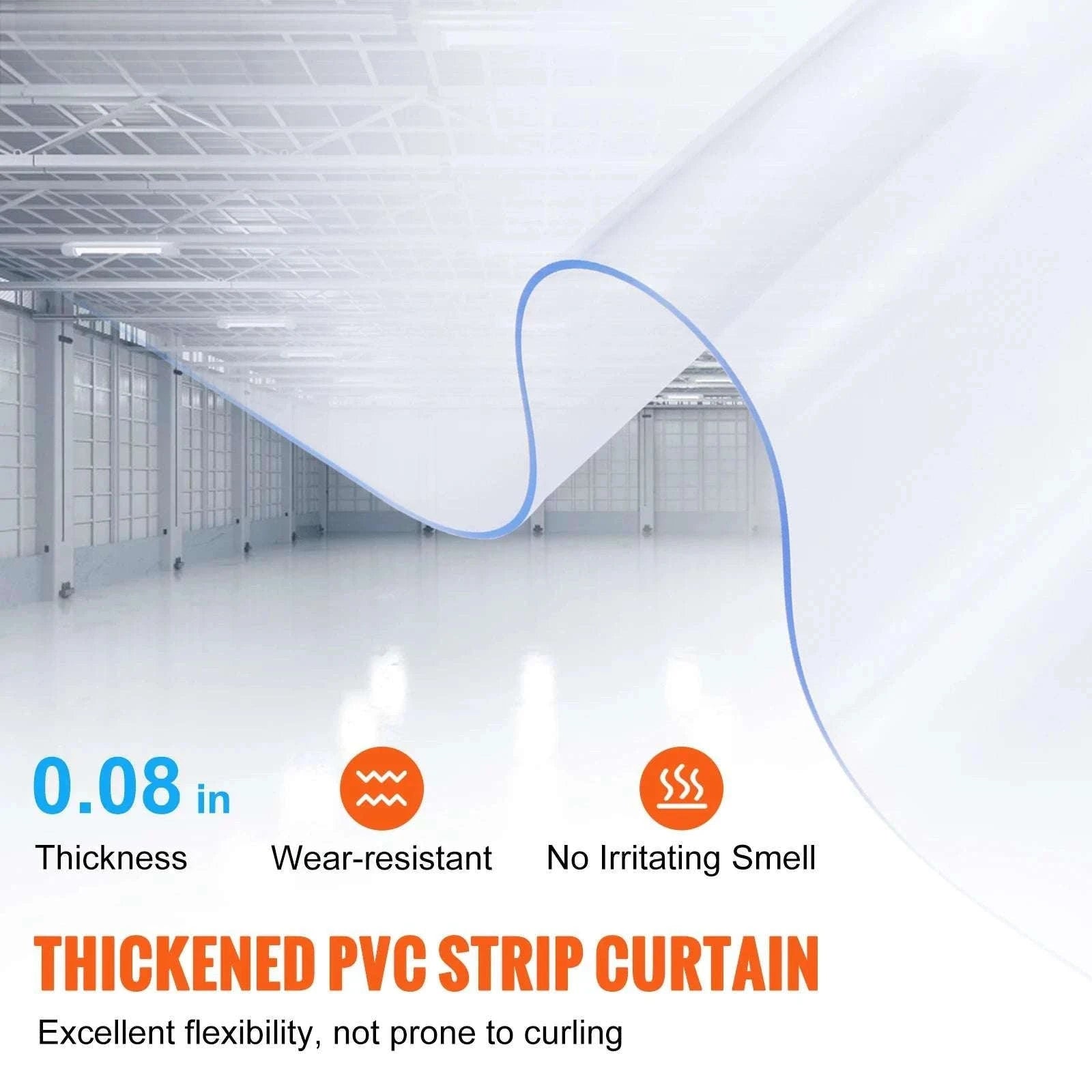 Clear PVC Strip Curtain Roll for Doorways 50–150 ft Heavy Duty-164 ft x 8 in / Poland