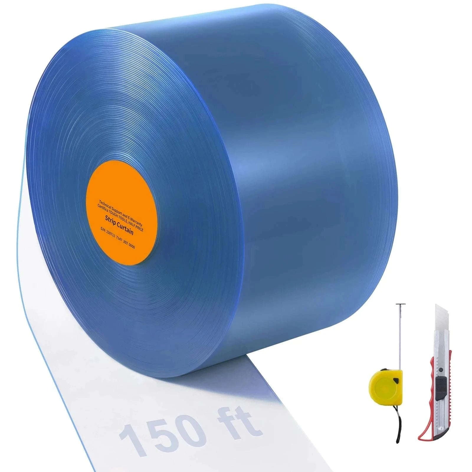 Clear PVC Strip Curtain Roll for Doorways 50–150 ft Heavy Duty-164 ft x 8 in / Poland