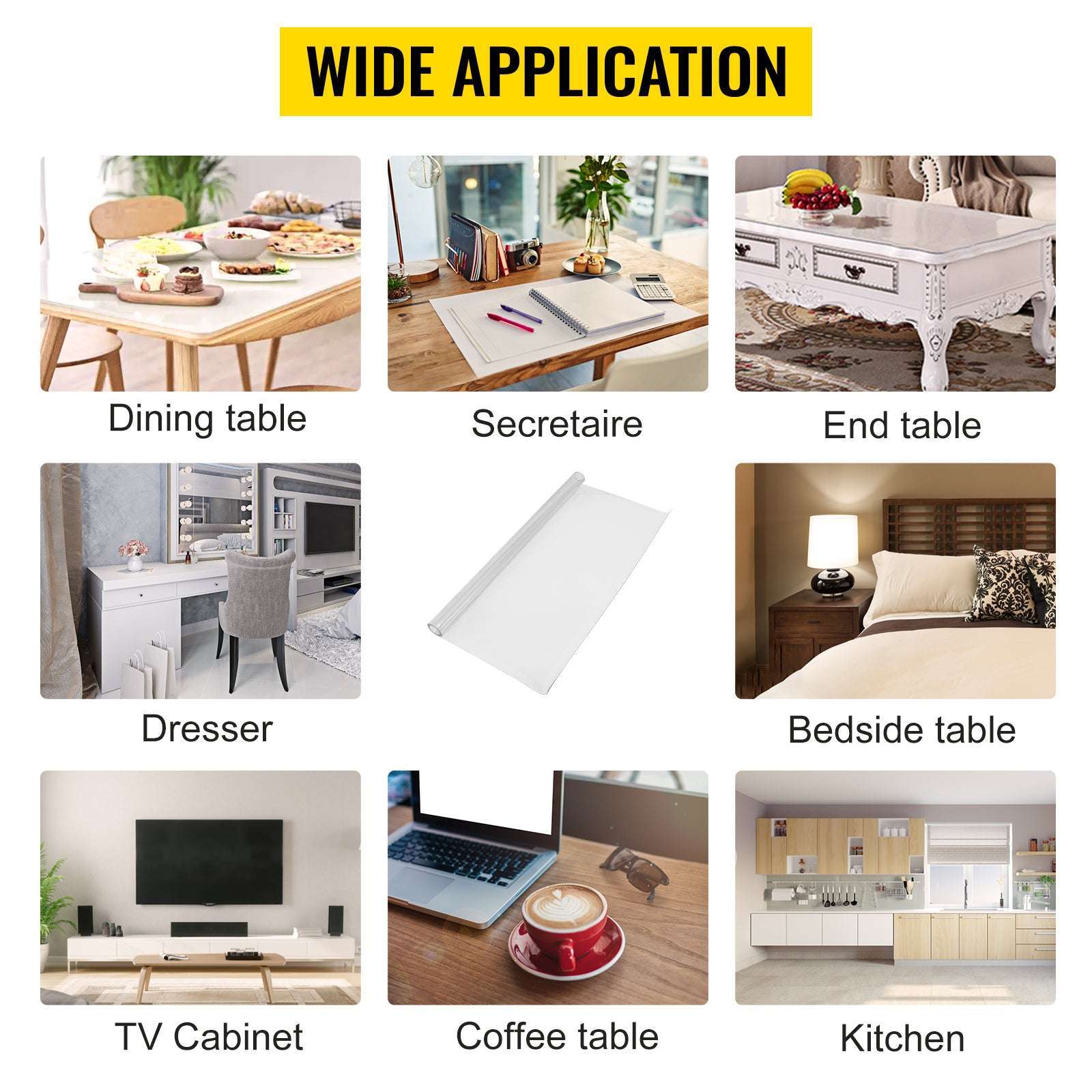 Clear PVC Table Protector 1.5mm Waterproof Desk & Dining Cover-40 x 80 in 1.5mm / United States