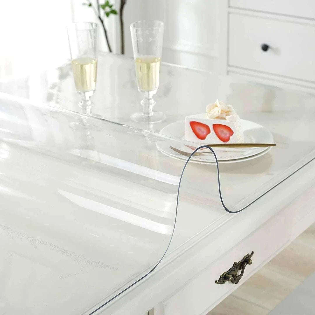 Clear PVC Table Protector Waterproof 1.5mm–2mm Thick Cover-46 x 72 Inch / spain