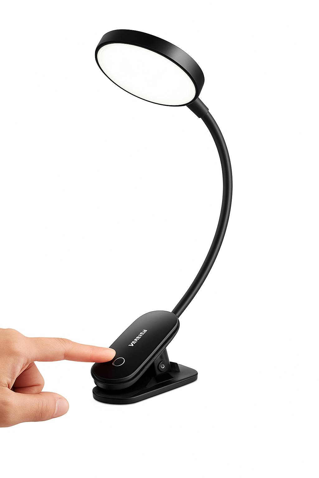 LED-Schreibtischlampe mit Clip, wiederaufladbarem Akku und Touch-Dimmung