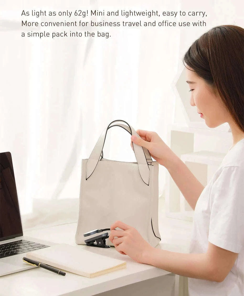 Clip-On LED Desk Lamp with Rechargeable Battery & Touch Dimming-