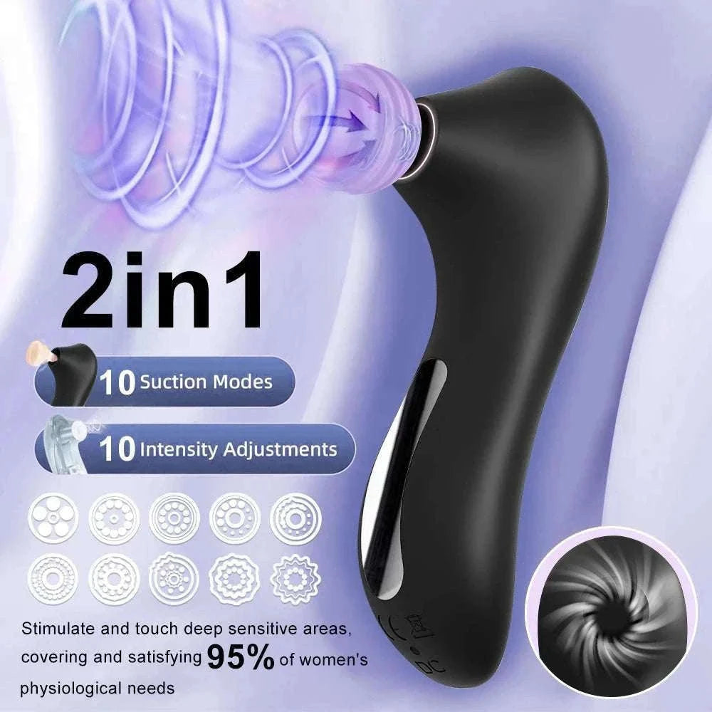 Clitoral Sucking Vibrator with 10 Modes, Waterproof USB Toy-Rose Box / China Mainland
