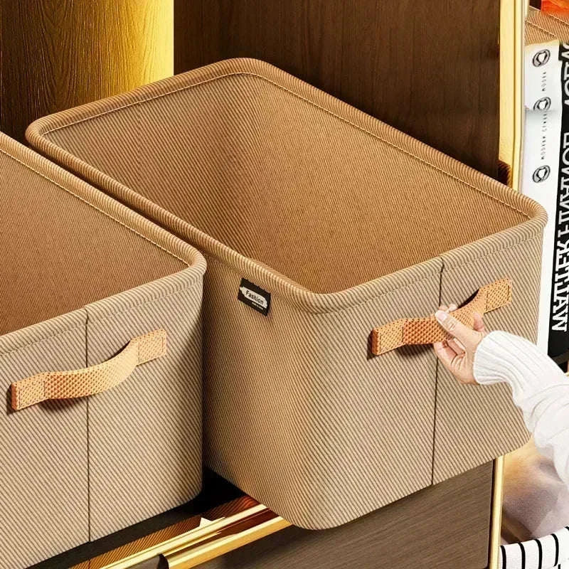 Clothes Storage Organizer Box-Khaki XL