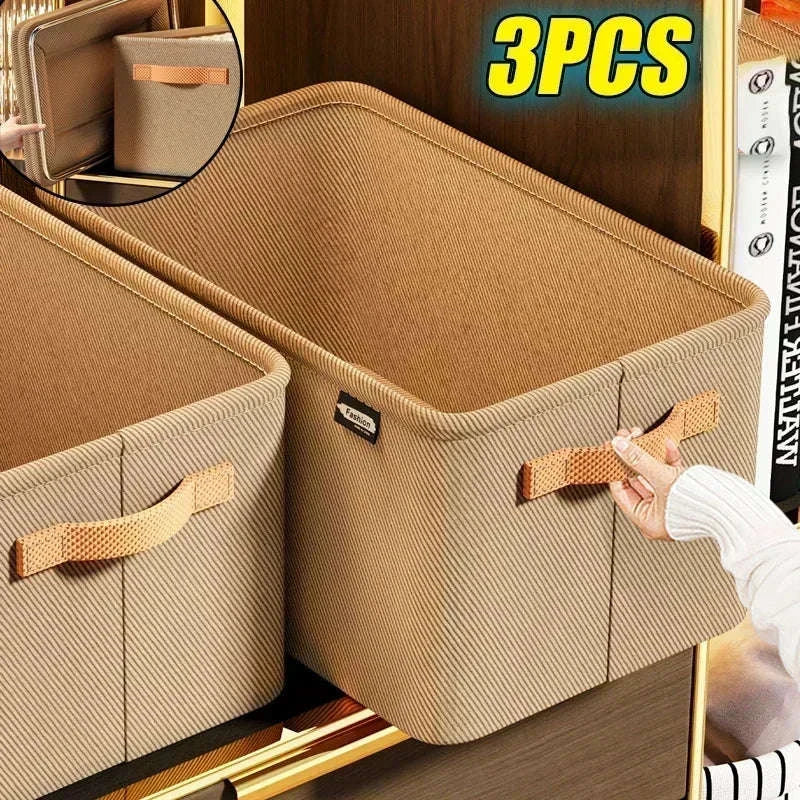 Clothes Storage Organizer Box-Khaki XL
