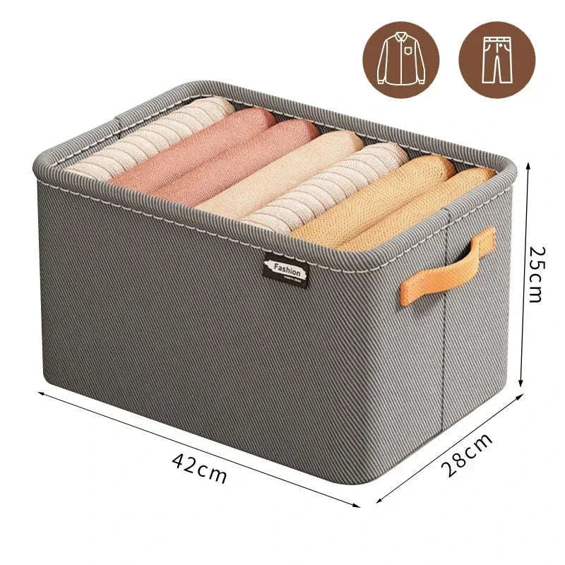 Clothes Storage Organizer Box-Khaki XL