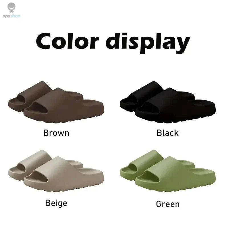 Cloud Slippers Thick-Soled EVA Beach Sandals-Green / 42-43