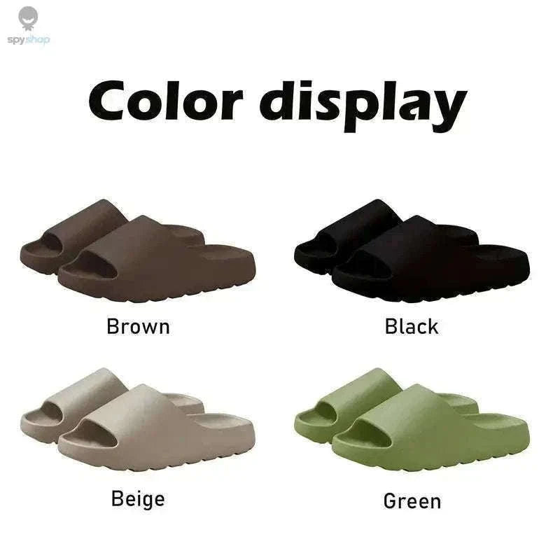 Cloud Slippers Thick-Soled EVA Beach Sandals-Green / 42-43