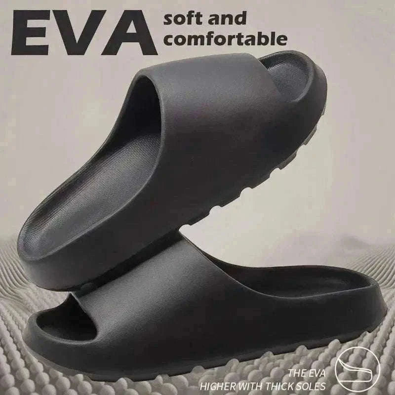 Cloud Slippers Thick-Soled EVA Beach Sandals-Green / 42-43