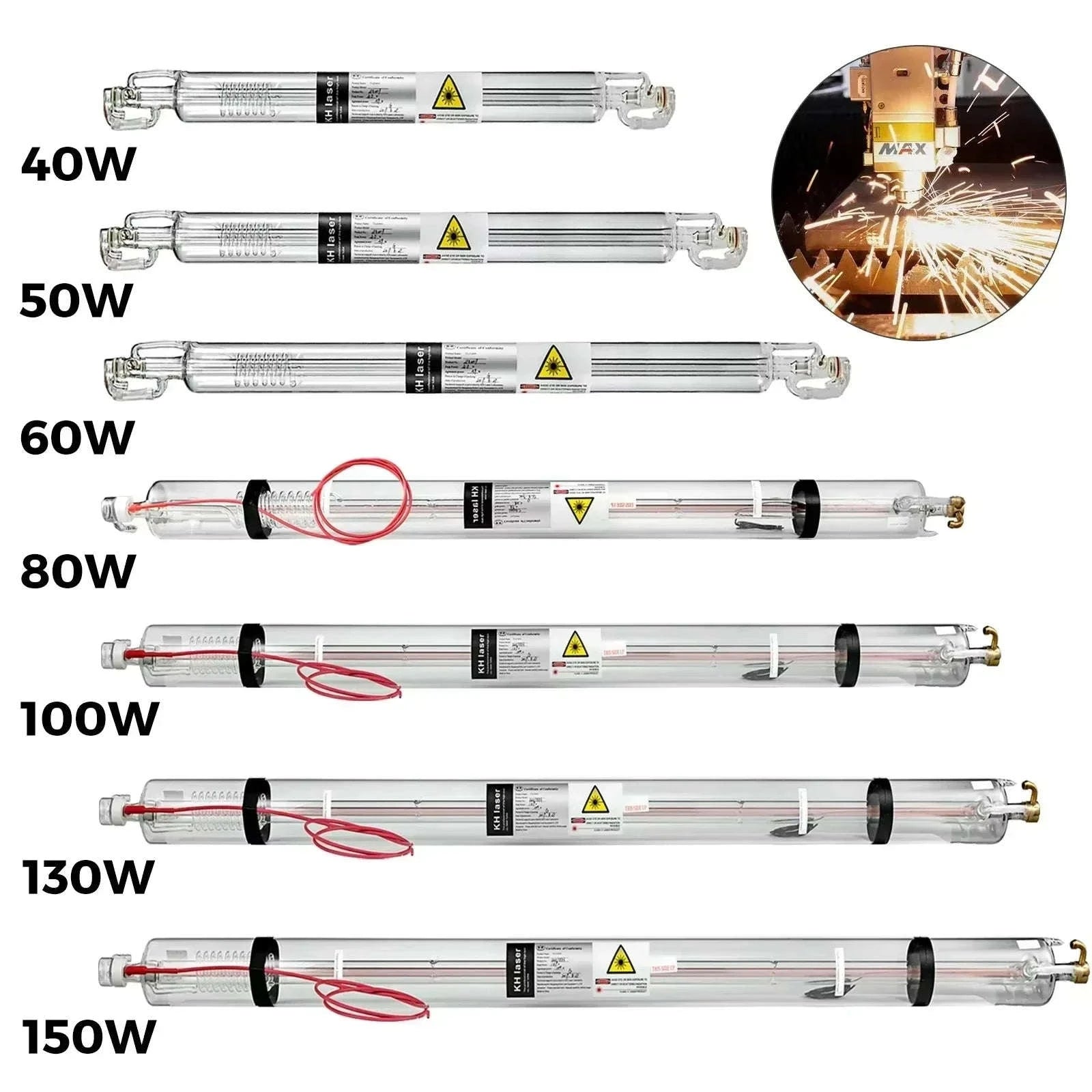 CO2 Laser Tube 40W–150W Glass Replacement for Engraving Machines-60W 1000mm / CZECH REPUBLIC