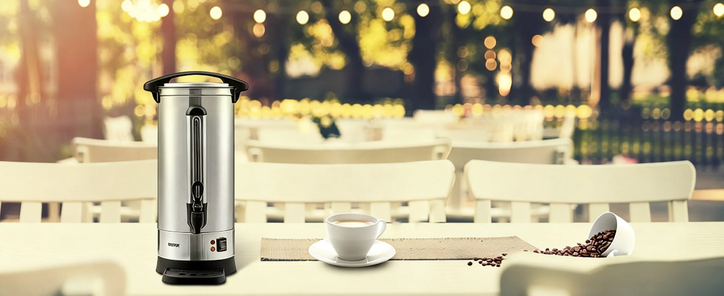 110 Kop Kommerciel Kaffekande 16,4L Rustfrit Stål Varmedispenser