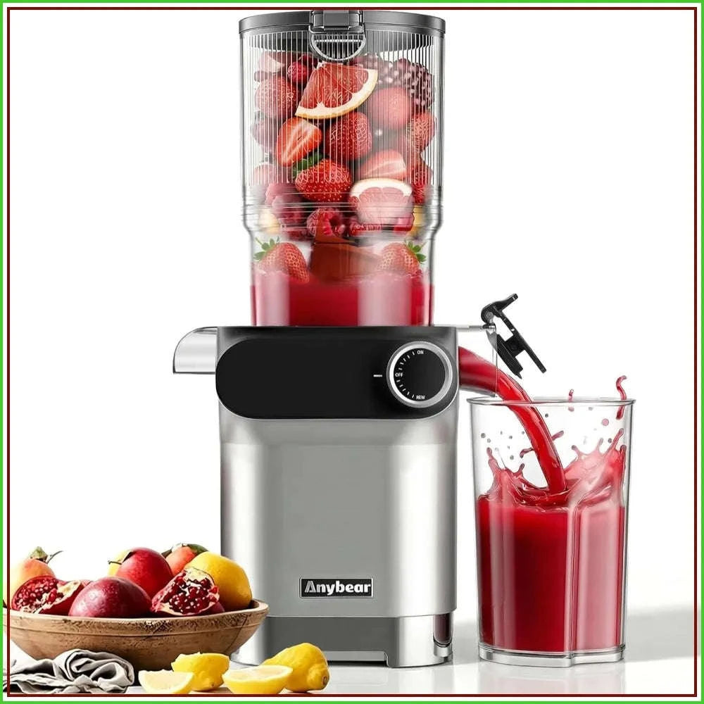 Cold Press Juicer 200W Masticating Slow Juicer with 4.3-Inch Large Feed Chute-United States