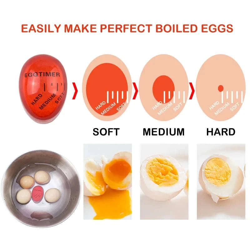 Color Changing Egg Timer for Perfect Boiled Eggs-1 pcs