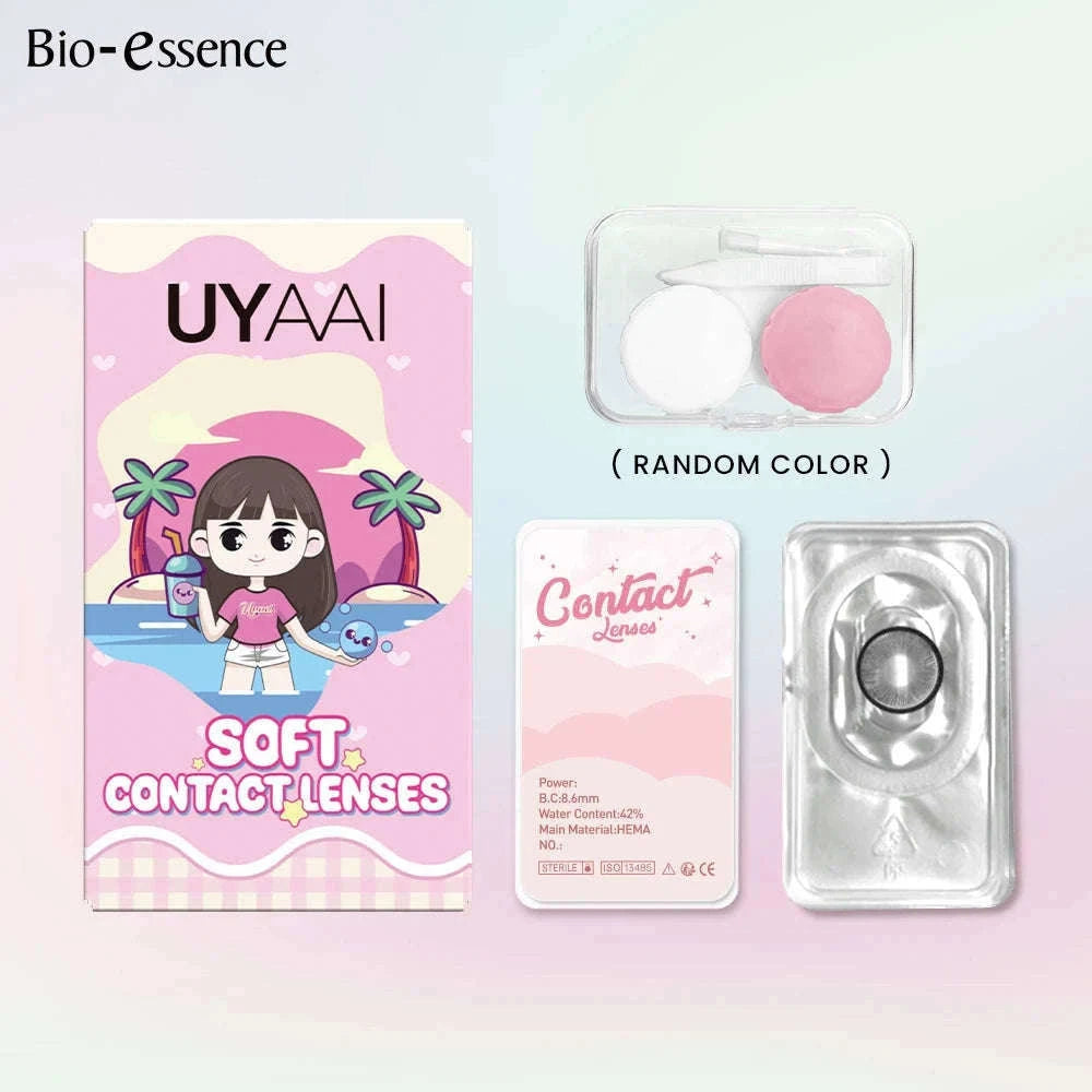 Colored Contact Lenses for Cosplay, Fashion, and Creative Looks-Sea blue 14.2 / 0
