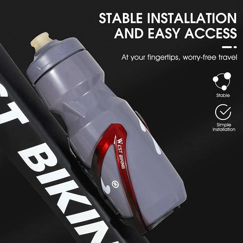 Colorful Gradient Bike Bottle Cage-Black