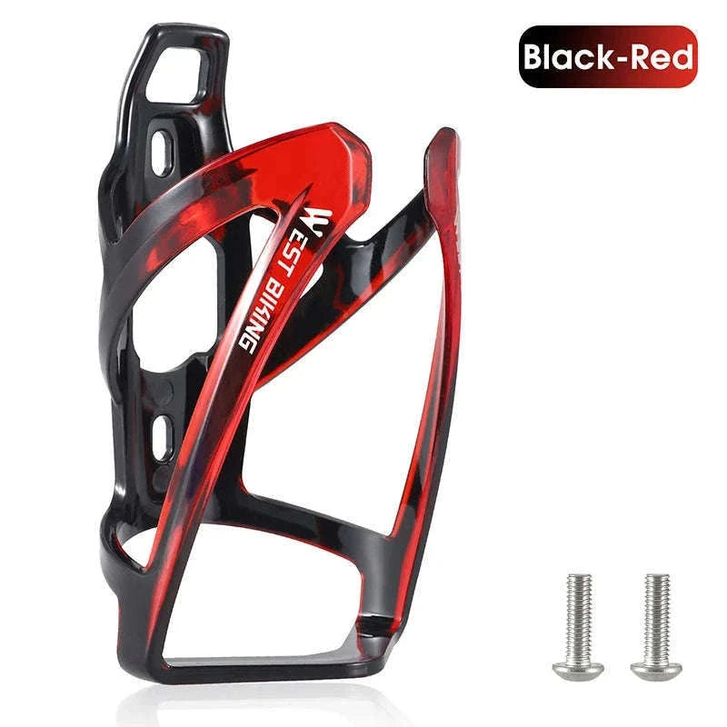 Colorful Gradient Bike Bottle Cage for Secure Ride Hydration-Black